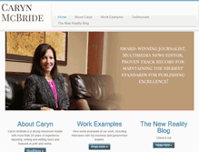 Tablet Screenshot of carynmcbride.com